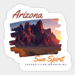 Arizona Sun Spirit Superstition Mountains 2 Sticker